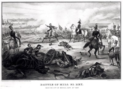 Battle of Mill El Rey, near the City of Mexico, September 8th 1847 by American School